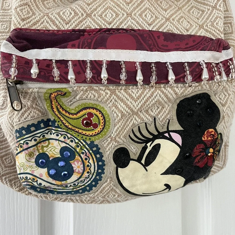 Walt Disney Parks Minnie Mouse Drawstring Backpack - Picture 2 of 11